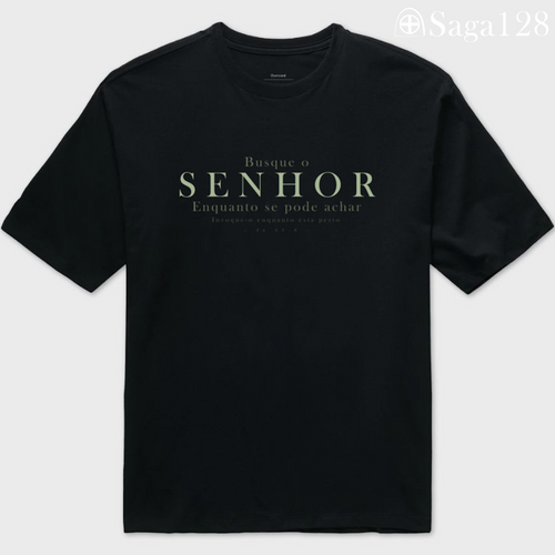 Camiseta Oversized Isaías 55.6 com estampa cristã e corte técnico confortável.