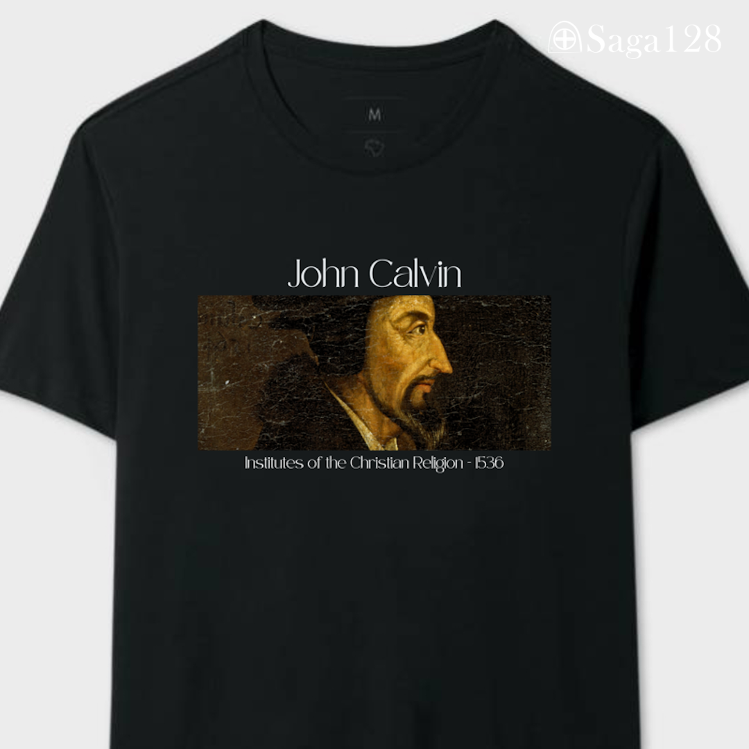 Camiseta Reforma John Calvin | Algodão Premium Brasileiro
