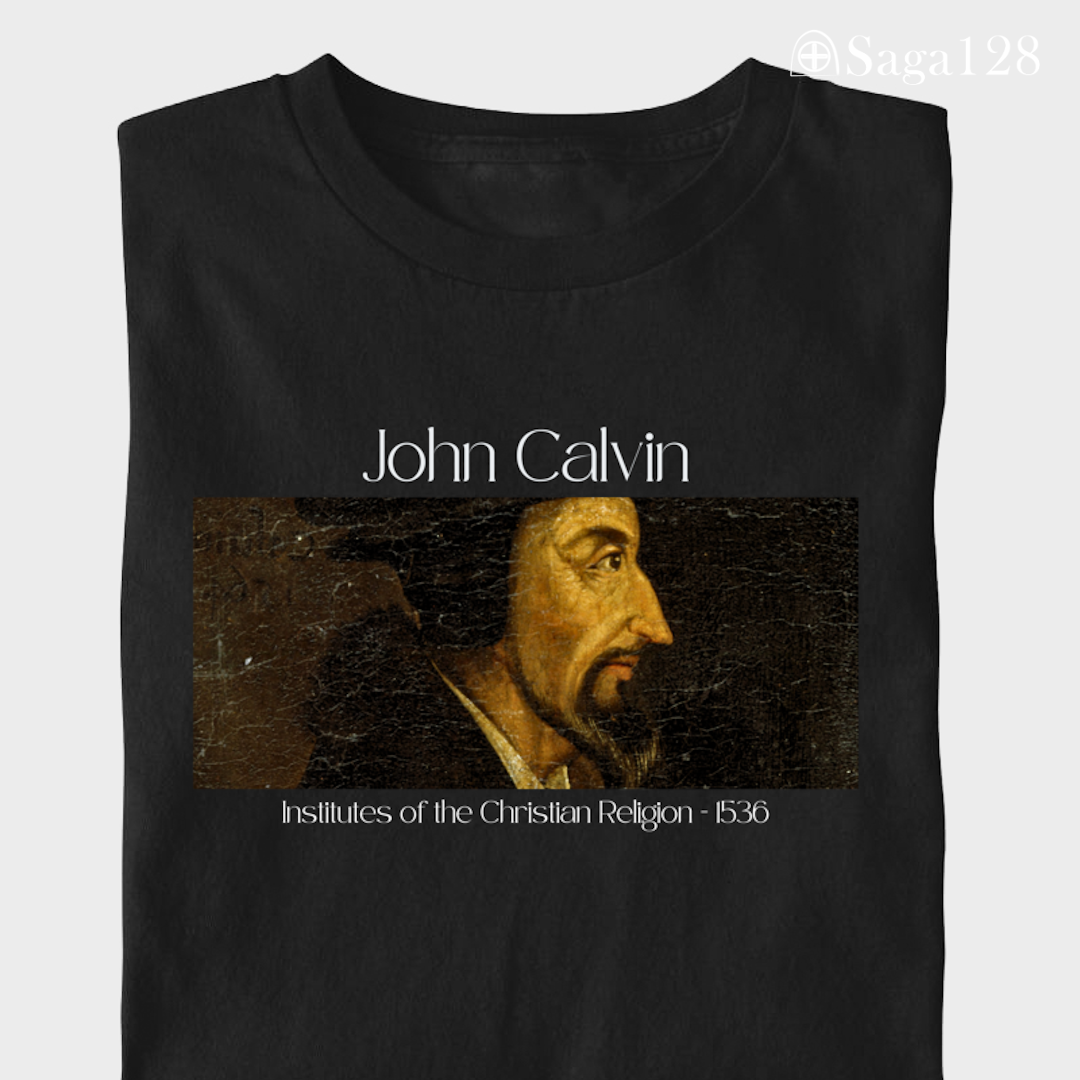 Camiseta Reforma John Calvin | Algodão Premium Brasileiro