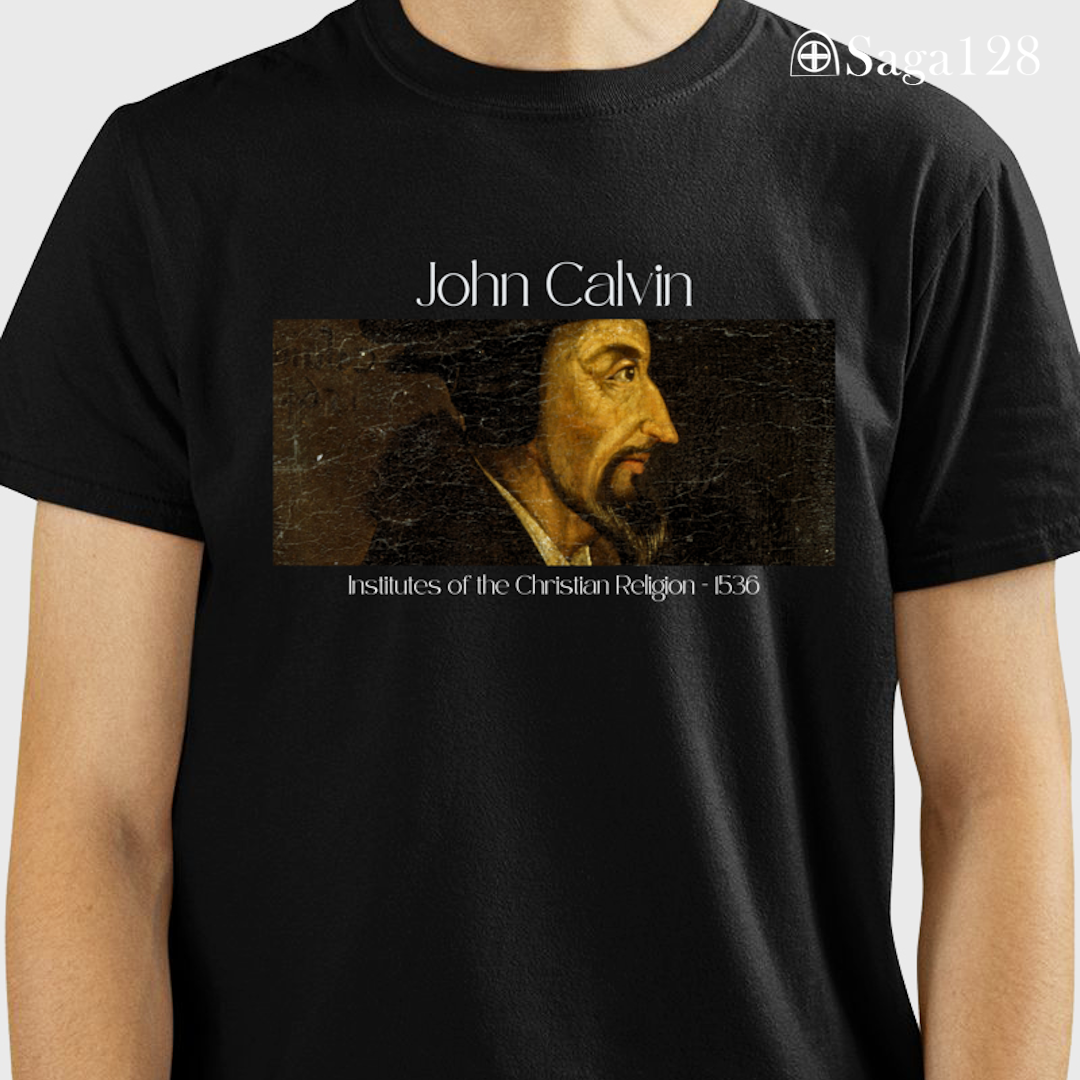 Camiseta Reforma John Calvin | Algodão Premium Brasileiro