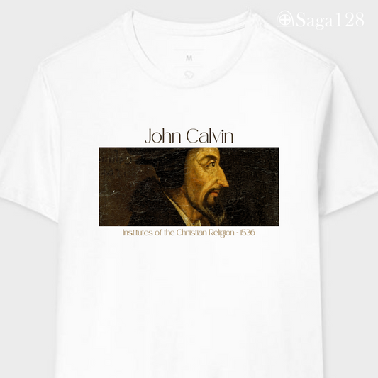 Camiseta Reforma John Calvin | Algodão Premium Brasileiro