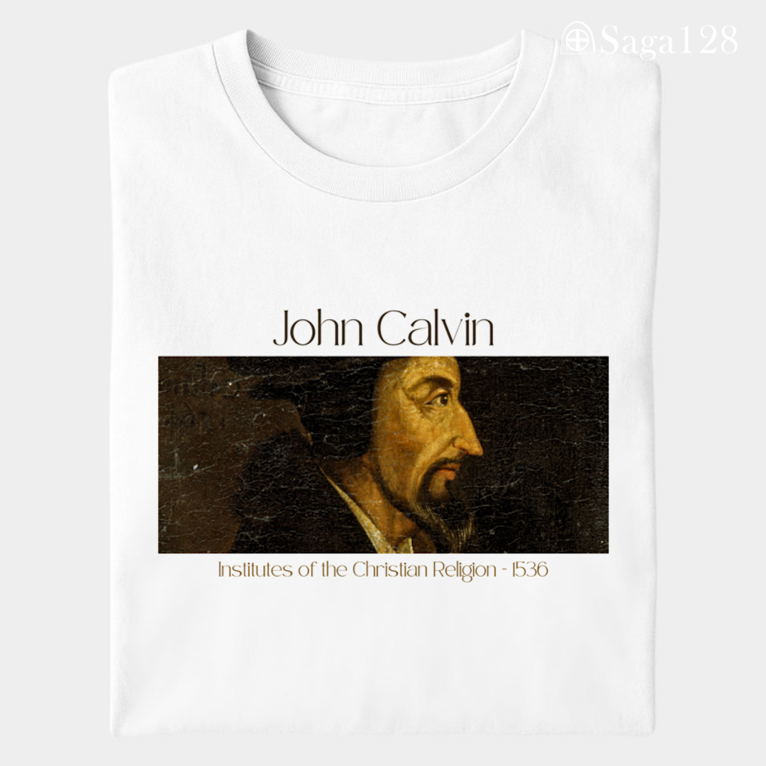 Camiseta Reforma John Calvin | Algodão Premium Brasileiro