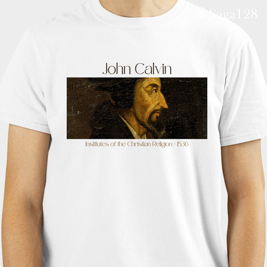 Camiseta Reforma John Calvin | Algodão Premium Brasileiro