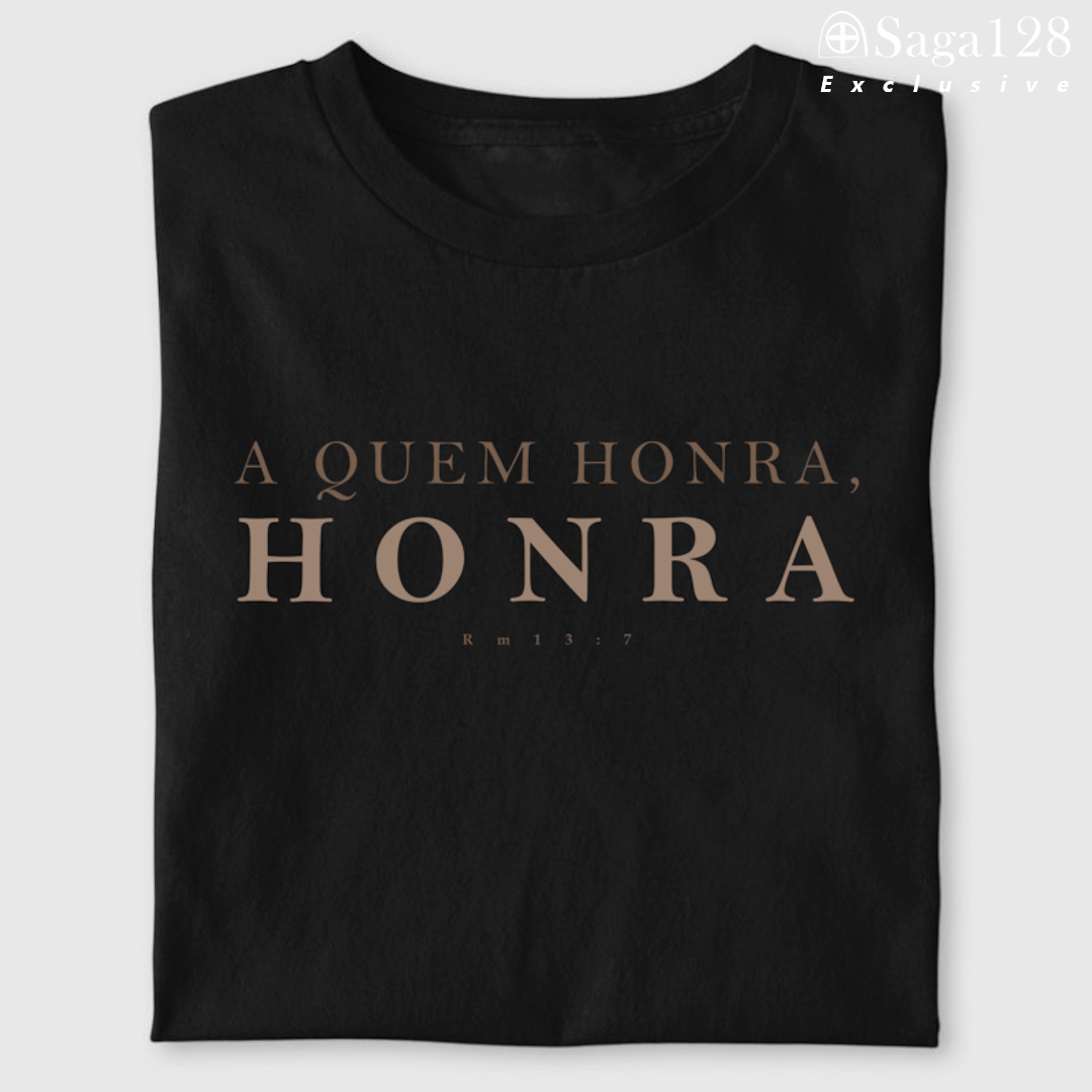 Edição Exclusive da camiseta Honra com estampa bíblica Romanos 13:7