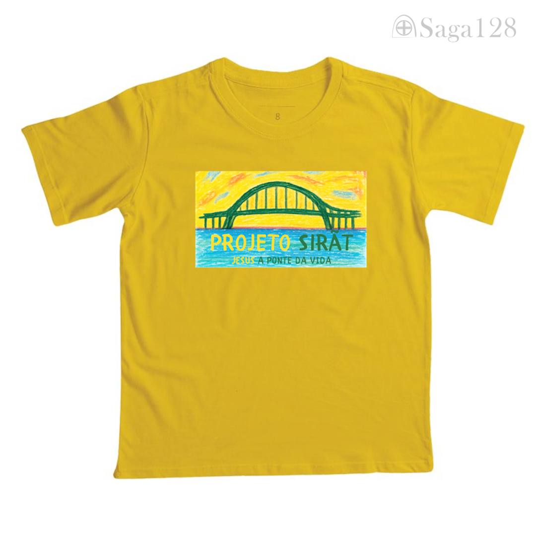 Camiseta infantil amarela Projeto Sirãt