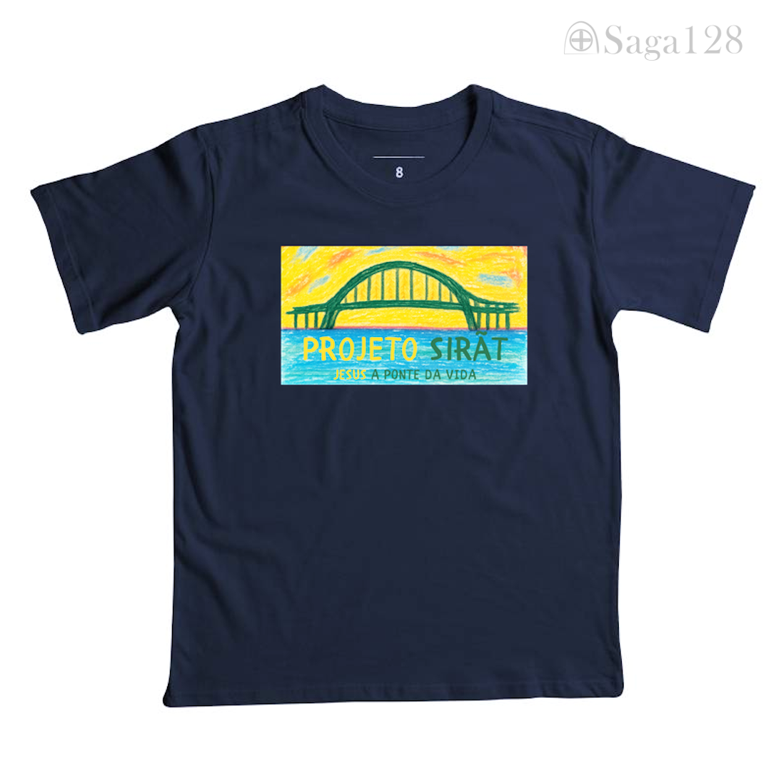 Camiseta infantil azul Projeto Sirãt