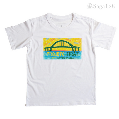 Camiseta infantil branca Projeto Sirãt