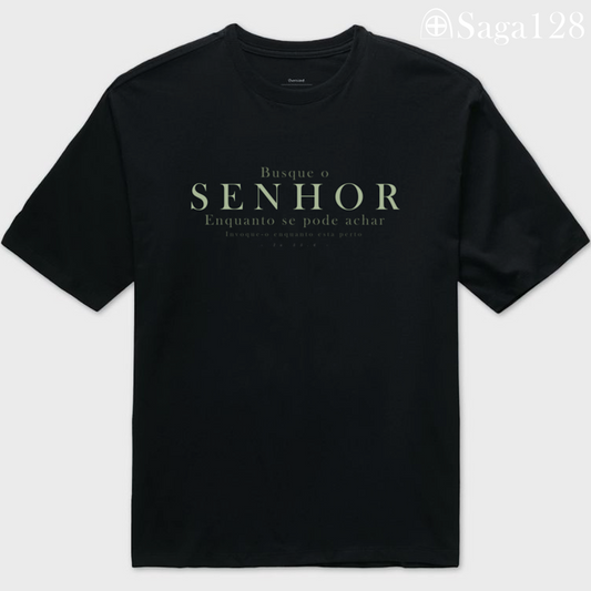 Camiseta Oversized Isaías 55.6 com estampa cristã e corte técnico confortável.