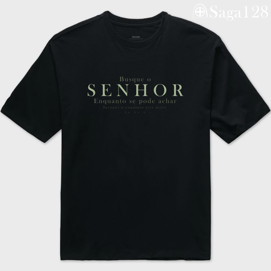 Camiseta Oversized Isaías 55.6 com estampa cristã e corte técnico confortável.