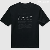 Camiseta Oversized preta Jó42 Highlights com versículos bíblicos – conforto e mensagem direta