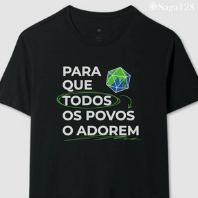  Camiseta Perspectivas Brasil com estampa “Para que todos os povos o adorem”