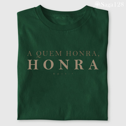 Camiseta cristã masculina verde RM13.7 com estampa Honra