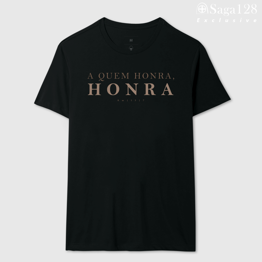 Edição Exclusive da camiseta Honra com estampa bíblica Romanos 13:7