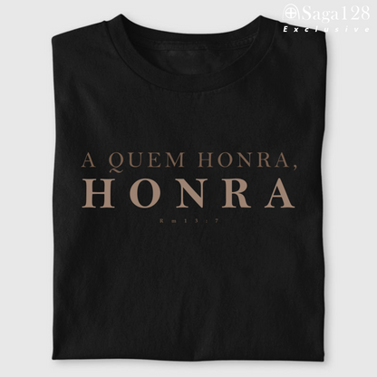 Edição Exclusive da camiseta Honra com estampa bíblica Romanos 13:7