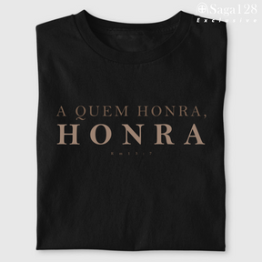 Edição Exclusive da camiseta Honra com estampa bíblica Romanos 13:7