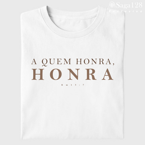 Edição Exclusive da camiseta Honra com estampa bíblica Romanos 13:7 