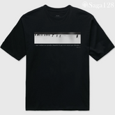 Camiseta oversized Romanos 4.12 com estampa conceitual preta e branca | Linha Oversized 195g