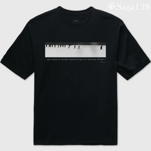Camiseta oversized Romanos 4.12 com estampa conceitual preta e branca | Linha Oversized 195g