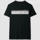 Camiseta cristã Romanos 4.12 com estampa black&white sobre fé, coragem e direção | Linha Exclusive