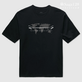 Camiseta oversized missionária preta Salmo 103:12 em inglês – edição especial com algodão premium.